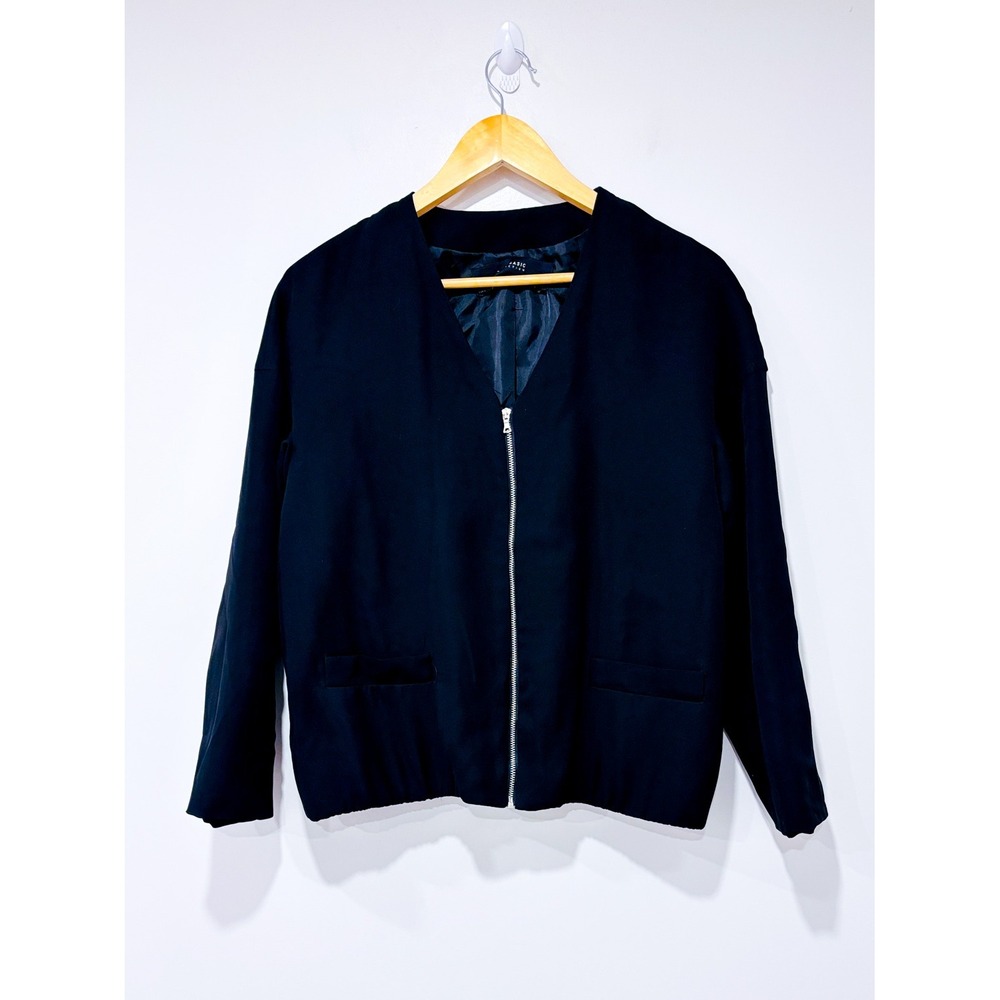 ZARA‎ Black zip jacket | Minimalist Office Casual | Medium